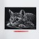 Engraving "kitten" with a metallic effect "silver" A4