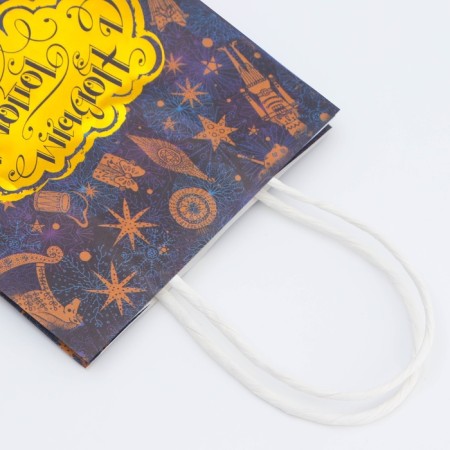 New Year. New Year's Paper Package Paper with embossing, Happy New Year 16 x 12 x 6 cm.-2