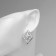 Earrings Metal "Chord" rhombus, silver color