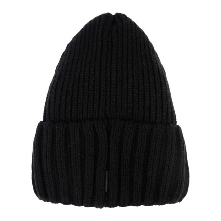Knitted hat with a lapel for a girl, size 56-1
