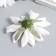 Budon on the leg for decoration "dahlia oozing white" d = 7 cm