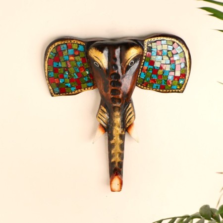 Interior souvenir "Elephant Head" wood 30x4x30 cm