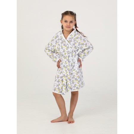 Children's robe with a hood, height 116 cm-15