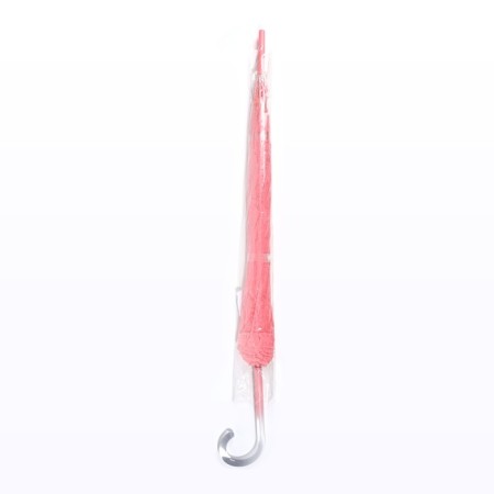 Umbrella - semi -automatic “lace” cane, 8 knitting needles, r = 40 cm, pink/transparent color-3