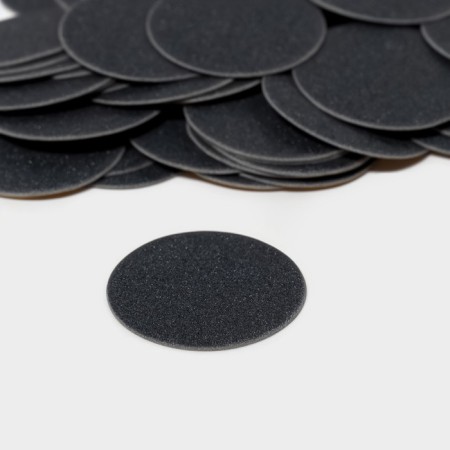 Smooth file for a disk, abrasiveness 180, d2.5 cm, packing 50 pcs, black color-6