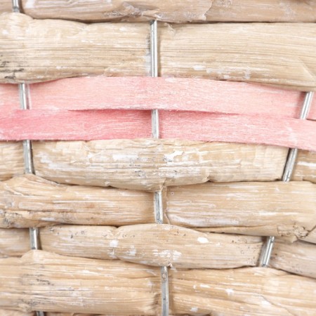 Kashpo wicker, 21x21x12 cm, light pink-4