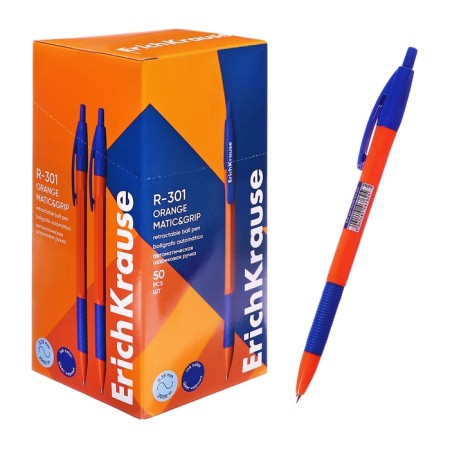 Ballic handle Erich Krause R-301 Orange Matic & Grip, Automat, Blue Blue, 0.7 mm-8