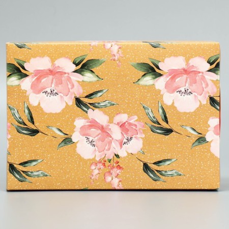 Gift folding box, packaging, "flowers", 16 x 23 x 7.5 cm-3