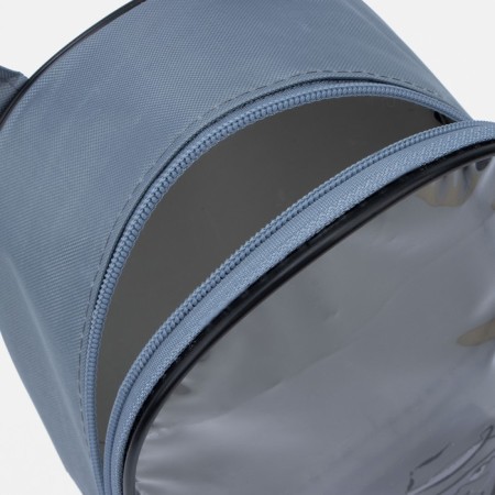 Cosmetic bag with a handle, a gray color-4