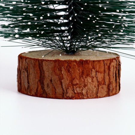 New Year's decor "Green Christmas tree in the snow" 8 × 8 × 40 cm-2