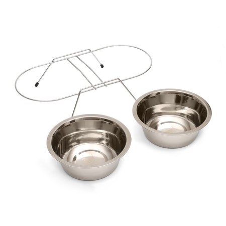 A set of 2 bowls on a stand, 2 x 1.5 l-7