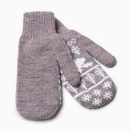 Female mittens, purple color, size 18-1