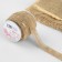 Decorative canvas braid with sequins, 20 mm, 10 ± 0.5 m, beige color