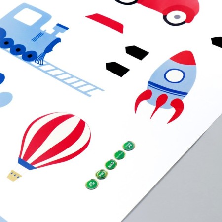 Sticker Plastic Interior Color Rostomer "go, swim, fly" 60x90 cm-2
