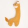 Skill of a soft toy "Fox", 105 cm, orange color