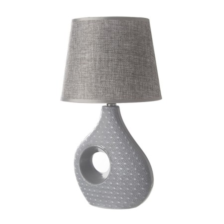 Table lamp with lampshade Risalux "Madelin", E14, 40 W, Gray, 18 × 18 × 33.5 cm-6