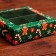New Year. Box for 4 sweets, 12.6 x 12.6 x 3.5 "gingerbread", confectionery packaging