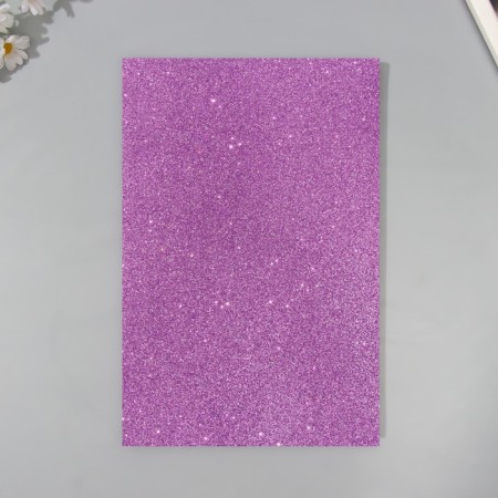 A set of glitter foamiran (5 sheets) 2 mm 20x30 cm, lilac-3