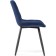 Stol on a metal frame Baoine used metal/velor, black/blue 50x55x83 cm