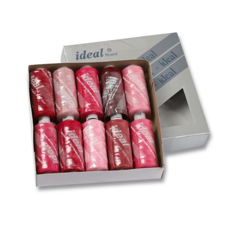 A set of household threads IDEAL 40/2, length 366 m, assorted color (pink shades), 10 pcs in units-1