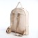 Women's backpack made of artificial leather with lightning, 2 pockets, beige color