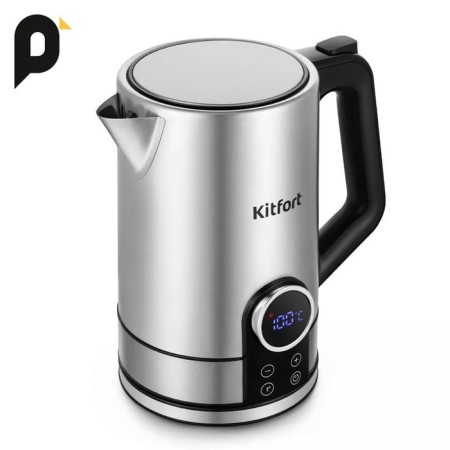 Electric KitFort KT-6660 KITFORT, 1.7 l, 2200 watts, LED display, silver