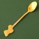 A spoon with a molding pen “Happy New Year!”, 12.8 x 2.3 cm
