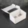 Box of a mono-unit cardboard for 2 cupcakes, with a window, white, 16 x 10 x 8 cm