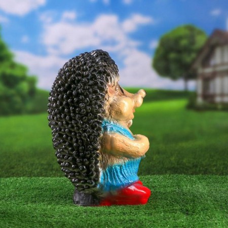 Garden figure "Hedgehog Big with a mushroom" 32cm-2