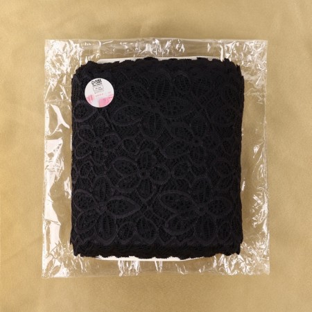 Lace elastic fabric, 170 mm × 23 ± 1 m, black color-3