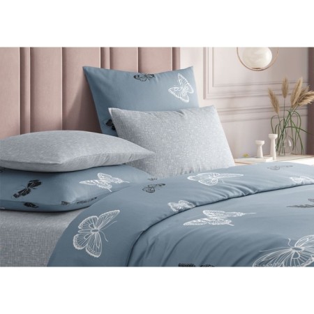 Black and White Butterflies Bed Lowwind, size 200x214 cm, 215x220 cm, 50x70 cm - 2 pcs-1