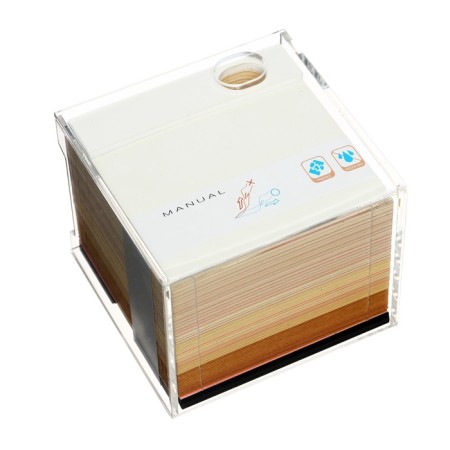 3D block for notes, house with wood, 260 sheets, height-6cm, width-9cm-3