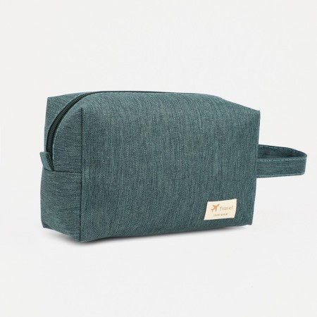 Lightning cosmetic bag, green color