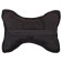 Car Bone pillow, on the headrest, SkyWay Expensiv Alcantara Black, White line, S08003001