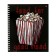 Notebook A5+, 48 sheets in a cage on the crest Food in Black, cover coated cardboard, glossy lamination, mix