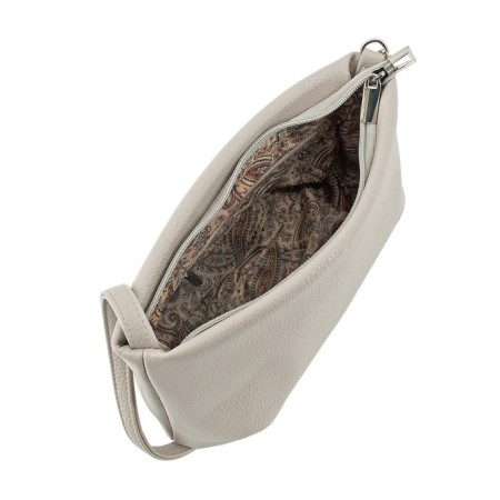 Female bag, artificial leather, beige 24x6x15 cm-1