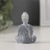 Polystone souvenir "Buddha in the lotus position" Gray 2.5x4x6 cm