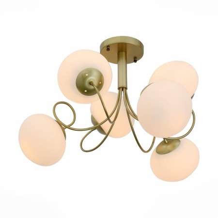 Ceiling EVOLUCE lamp. SL717.202.06. Acini. 6x40 watts, E27, 65x65x37 cm, color gold