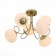 Ceiling EVOLUCE lamp. SL717.202.06. Acini. 6x40 watts, E27, 65x65x37 cm, color gold