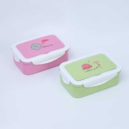 Lunch-Box "Flamingo", 1.4 l, 21.5 x 7.3 x 15 cm, mix-4