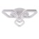 Causteen from the remote control 1904/3 LED 76W Dimmer white 57x57x10 cm Bayerlux