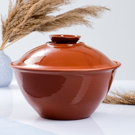 Kazan "Kungur" 3 l, with a lid, brown