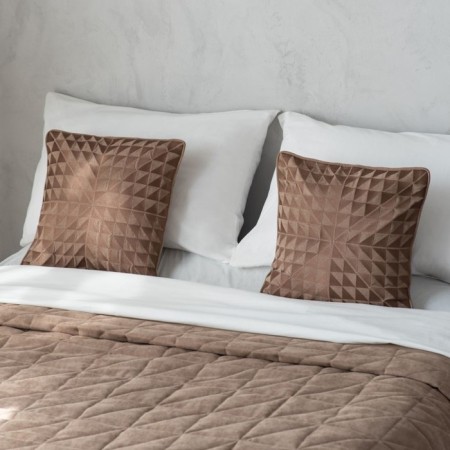 Cover with pillowcases "Dallas", size 230x250 cm, brown color-1