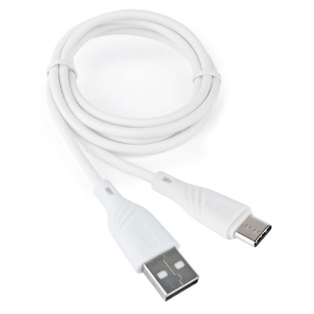 Cable Cablexpert CCB-USB2-amcmo1-1MW, type-C-USB, 3 A, 1 m, fast charging, white