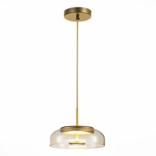 STL LUCE Sus. SL6002.203.01. Lazio. 1x7 W, LED, 4000K, 420 LM, 23x23 cm, golden color