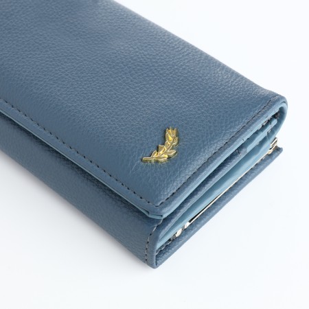 Women's wallet on magnets, blue color-2