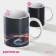 Homeleon mug ceramic shade "Rainbow waves", 350 ml, black color