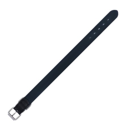 Collar of two-layer leather on suede, 3.5 cm, osh 41-51 cm, black-7