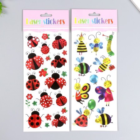 Sticker Plastic Golography "Bukashka" mix 29x11 cm