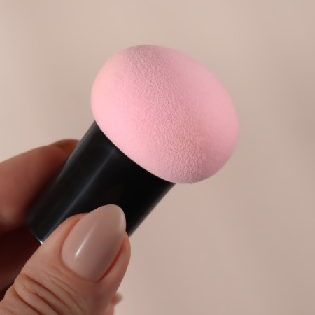 Makeup sponge with the handle "Style", D 4.1 × 3 cm, in case, black/pink color-8